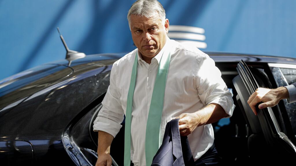 Hungary’s prime minister Viktor Orban: since taking power in 2010, Mr Orban has tightened central control over a host of previously independent news agencies and turned public news outlets into transmitters for government messaging. Photograph: AFP via Getty Images