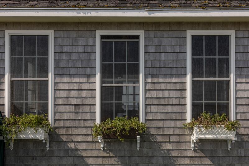 The tiny cabin on Duck Ledges Island. Photograph: Greta Rybus/The New York Times
                      