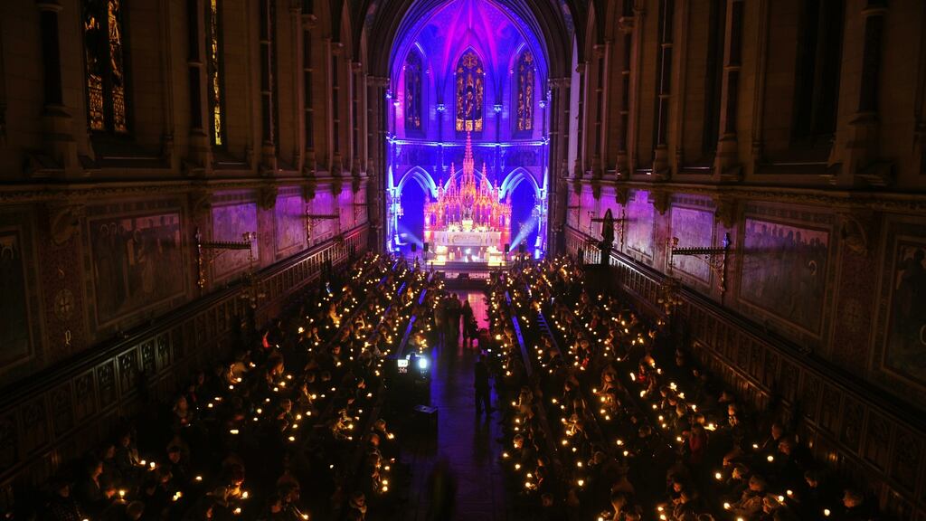 Candles light up the Console Celebration of Light ceremony in St Patrick’s College Maynooth CoKildare last November. Photograph: Aidan Crawley/The Irish Times
