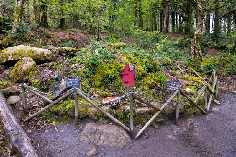Fairy houses feature in Fionn’s Giant Adventure trail at Slieve Gullion Forest Park. Photograph: Gareth Wray