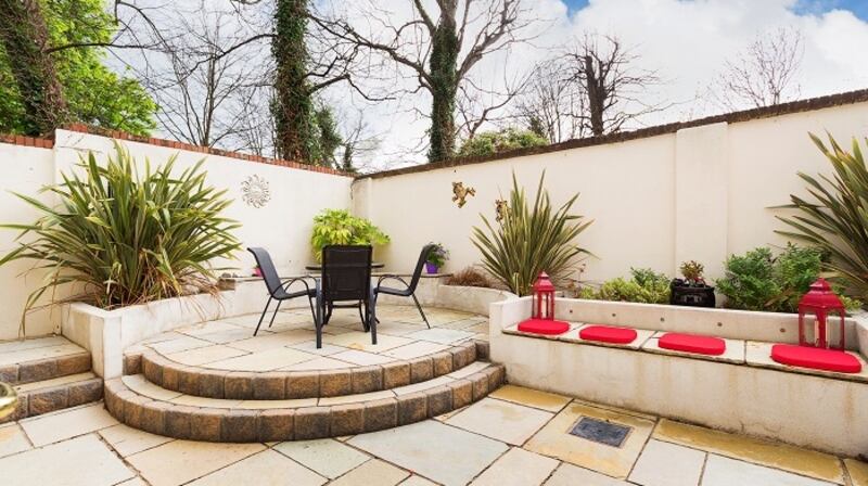 The patio garden of 16 Annsbrook, Clonskeagh, D14