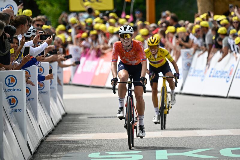 Demi Vollering: was largely abandoned by her team in the final stage of the Women's Tour de France. Photograph: Julen De Rosa/AFP/Getty Images