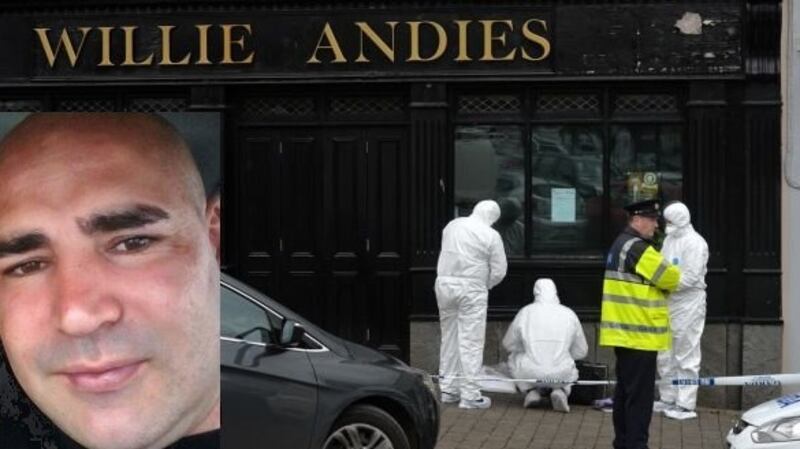 Gardaí are investigating the killing of Patrick ‘Paddy’ O’Donnell (inset) at Willie Andies pub, Mitchelstown, Co Cork. Photograph Michael Mac Sweeney/Provision