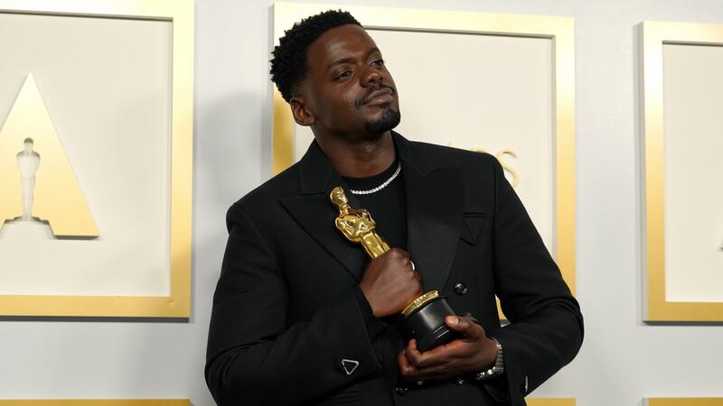 Daniel Kaluuya, winner of the award for Best Actor in a supporting role for Judas and the Black Messia. Photograph: EPA/Chris Pizzello