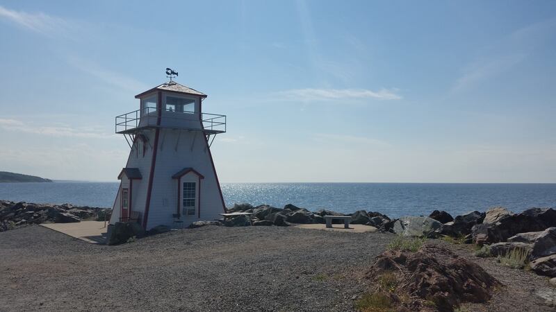 The replica of the original Arisaig Point lighthouse in Antigonish, Nova Scotia,  doubles as a “lobster interpretive centre” that also sells ice cream in the summer months.