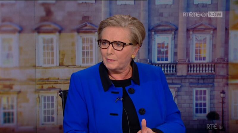 Minister for Justice and Tánaiste Frances Fitzgerald speaking on RTÉ’s  The Week in Politics