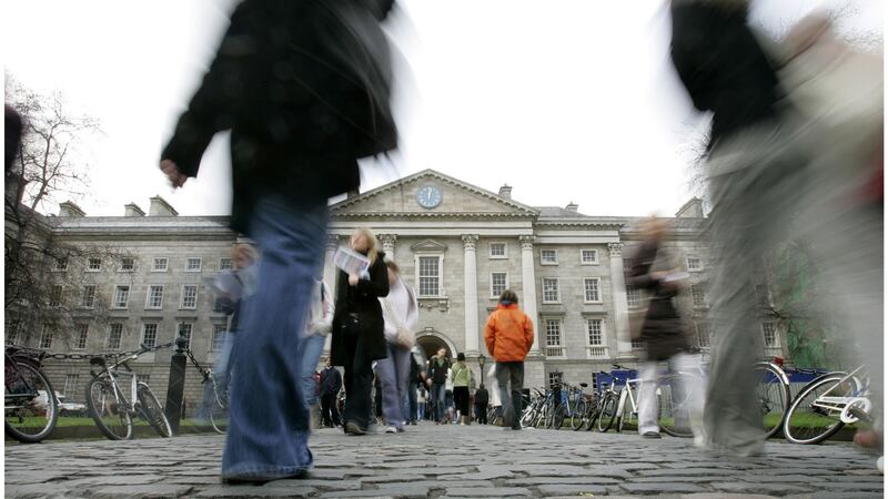 Trinity is  exploring ways of allowing freshers’ week, along with clubs and societies, to function in line with social distancing requirements.  Photograph: Dara Mac Dónaill