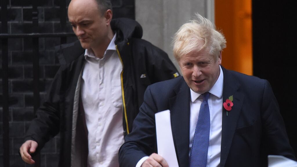 British political adviser Dominic Cummings and prime minister Boris Johnson: Britain is Britain with all of its strengths and weaknesses. Johnson-Cummings have played to those weaknesses. Photograph: Peter Summers/Getty