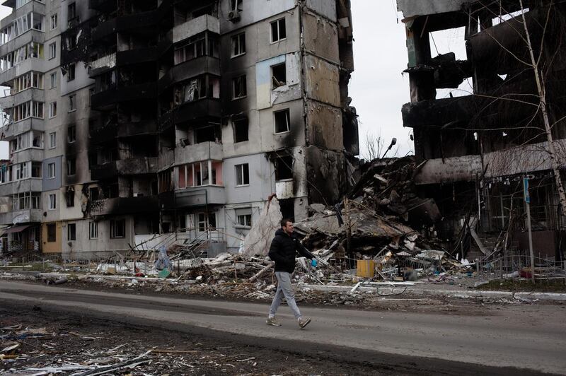 New sanctions on Moscow over civilian killings which Ukrainian president Volodymyr Zelenskiy described as ‘war crimes’. Photograph: Anastasia Vlasova/Getty Images