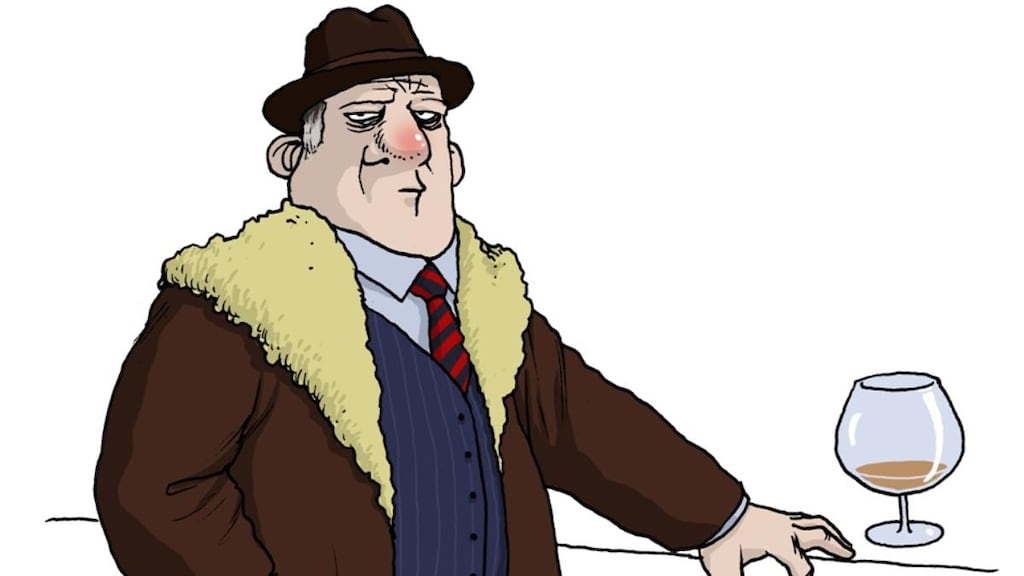 I’m looking at Ronan and the old man. It’s difficult to tell the two of them aport. A gangster and a gangster in the making