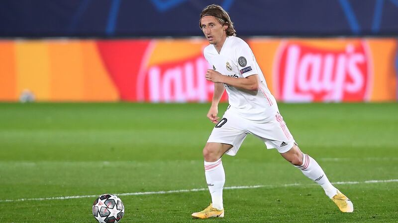 Luka Modric in action during Real Madrid’s Champions League win over Liverpool. Photograph: Fran Santiago/Getty