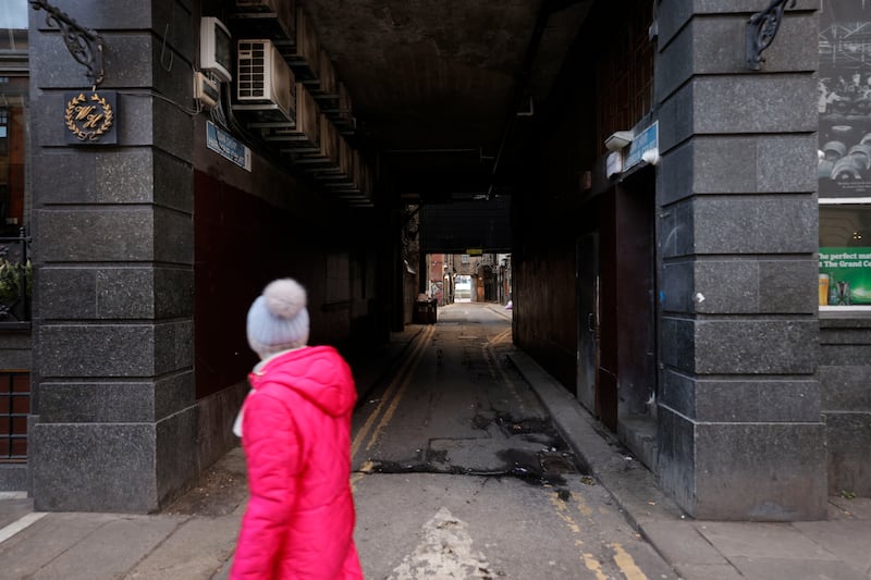 Harbour Court Lane off Dublin's Abbey Street. Photograph: Alan Betson/The Irish Times

