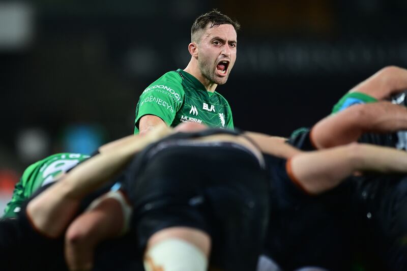 Connacht scrumhalf Caolin Blade was man of the match in the win over the Ospreys. Photograph: Ashley Crowden/Inpho       