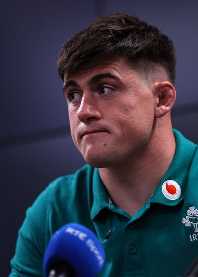 Dan Sheehan led Ireland on captain's run. Photograph: Ben Brady/INPHO