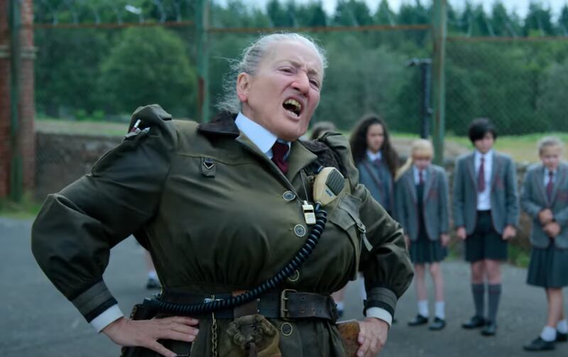 Emma Thompson in Roald Dahl's Matilda the Musical. Photograph: Netflix/AP