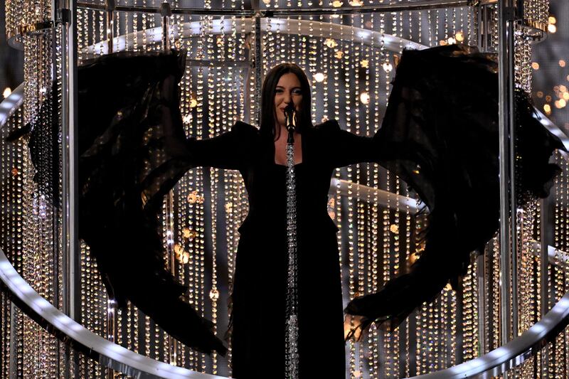 Israeli singer Yuval Raphael representing Israel with the song New Day Will Rise. Photograph: AFP       