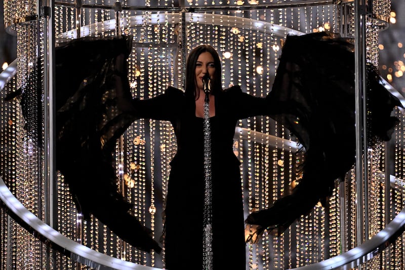 Israeli singer Yuval Raphael representing Israel with the song New Day Will Rise. Photograph: AFP