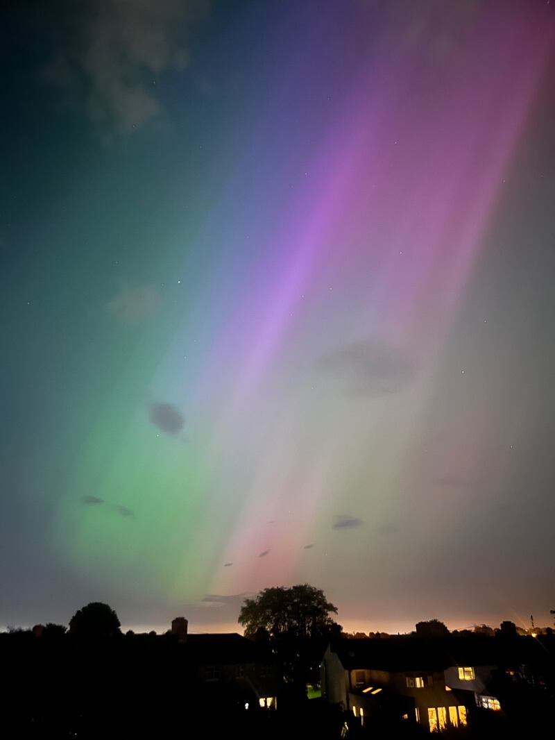 The Northern Lights over Dublin on Friday. Photograph: Jennifer Bray
