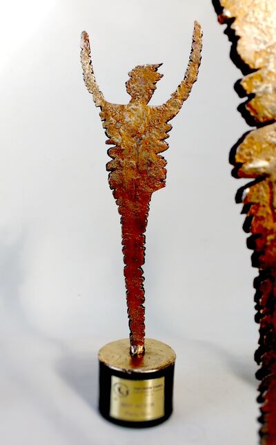 Irish Times Irish Theatre Awards: the statuette was designed by the sculptor Paddy McCormack. Photograph courtesy of the artist