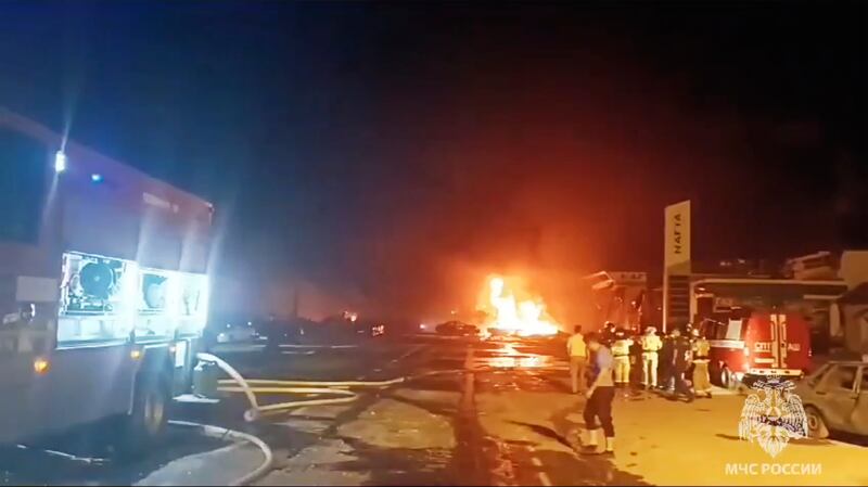 Thirty people were reported dead following the explosion. Photograph: Russian Emergency Ministry Press Service/AP
