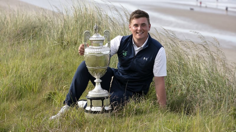 British amateur champion James Sugrue is one of three Irish golfers to make the Walker Cup team. Photograph:  Patrick Bolger/Getty Images