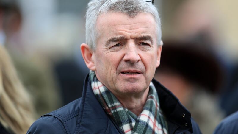 Priority viewing: Ryanair chief executive  Michael O’Leary at Cheltenham.  Photograph: Mike Egerton/PA