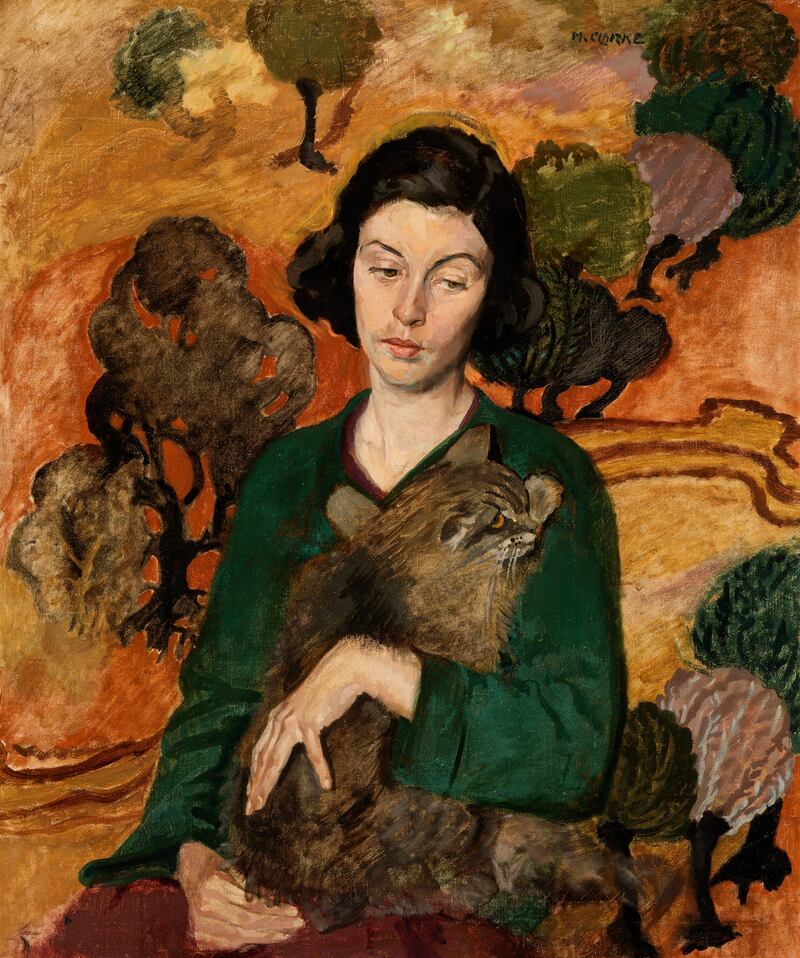 Ann with Cat, circa 1924, by Margaret Clarke. Copyright artist’s estate