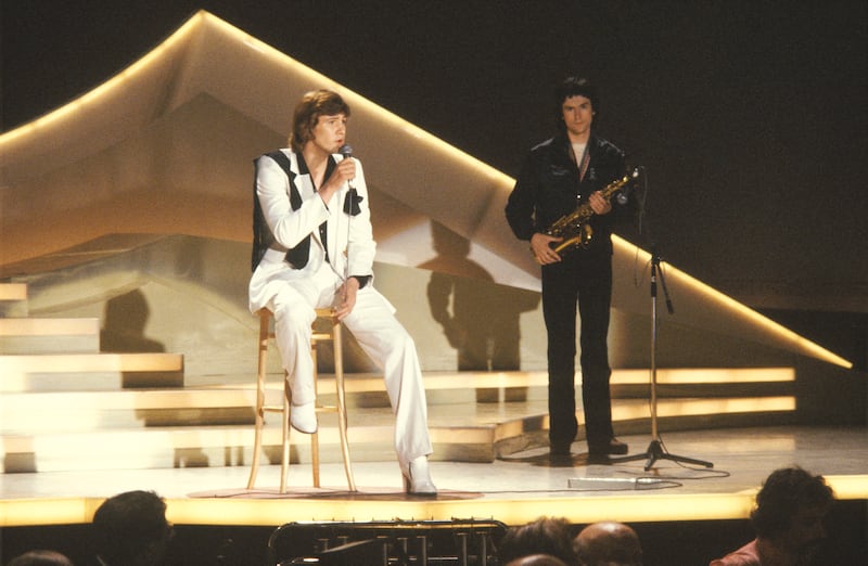 Johnny Logan performs at Eurovision in The Hague in 1980, when he won with What's Another Year. Photograph: Viktor Dammann/RDB/ullstein bild via Getty Images