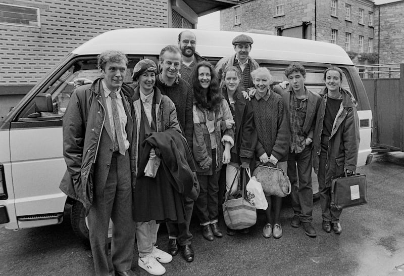 Lovers' Meeting, 1990: tour including Seán McGinley, Marie Mullen, Catherine Cusack, Ingrid Craigie, Marion O'Dwyer, Ray McBride, Aidan Gillen, Noel O'Donovan and Maelíosa Stafford
