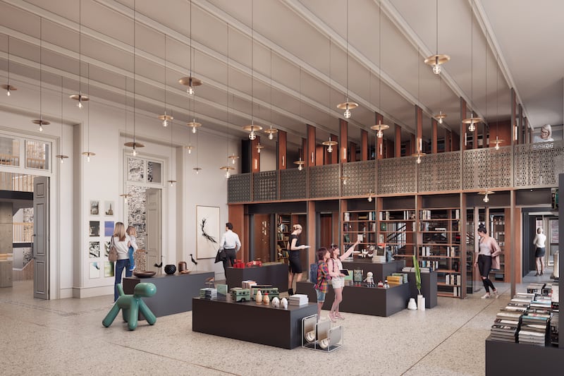 Retail space in planned extension at National Library of Ireland. Image: NLI/Digital Dimension