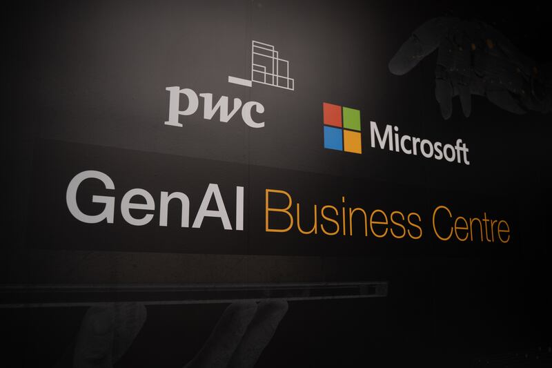 PwC's new private Gen AI business centre at its Spencer Dock headquarters, which is a collaboration with Microsoft