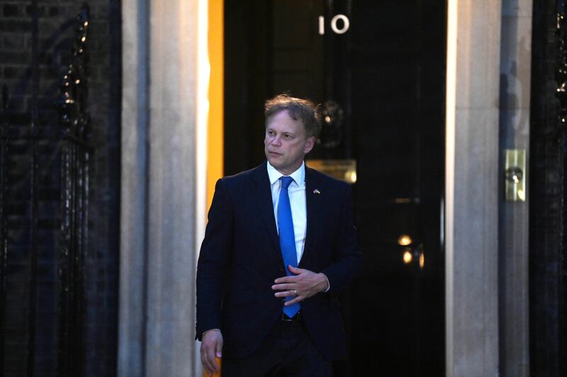 Britain's new home secretary Grant Shapps departs 10 Downing Street on Wednesday. Photograph: Neil Hall/EPA-EFE