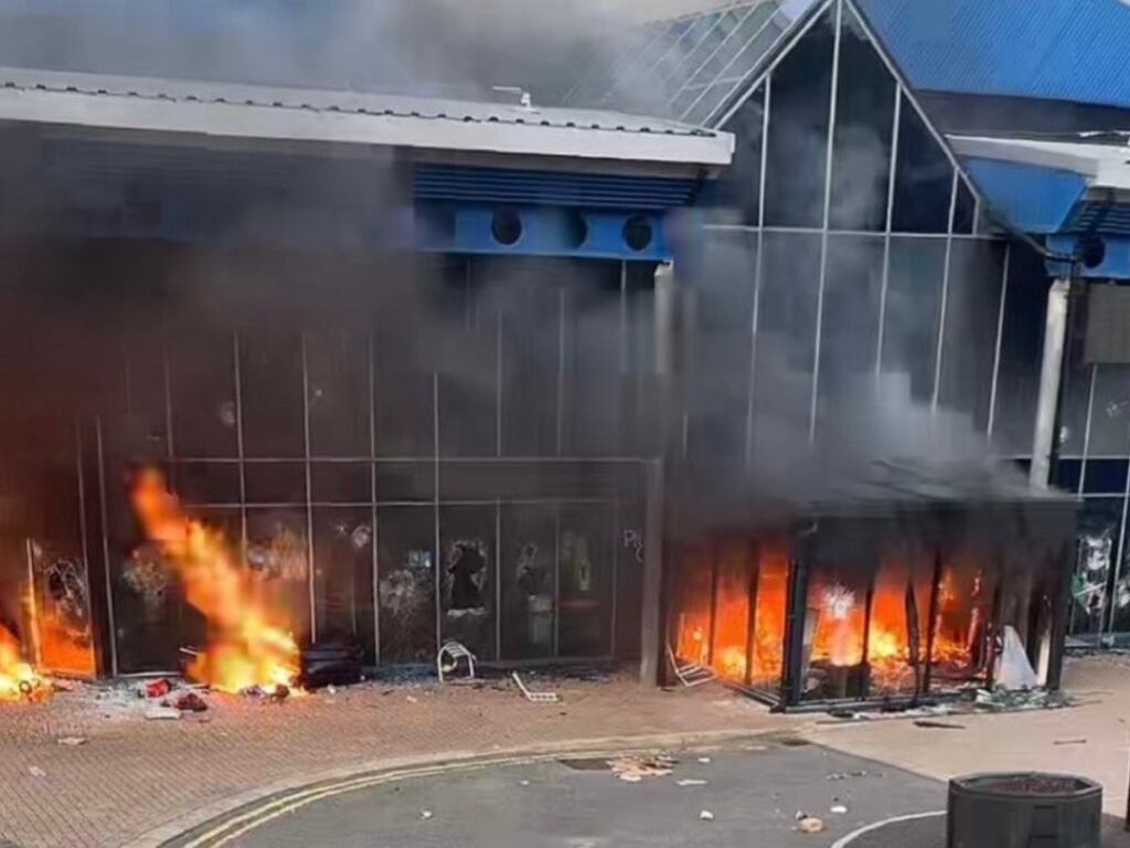 During disorder in Ballymena last June, the leisure centre in Larne that had been temporarily used to house migrants whose homes had been targeted in Ballymena was attacked and extensively damaged.