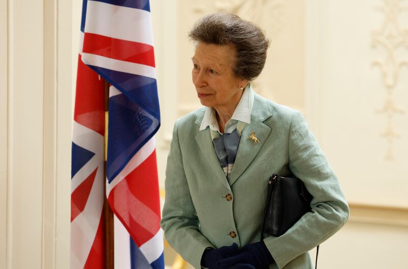 Princess Anne during a courtesy visit to Áras an Uachtaráin on Wednesday. Photograph Nick Bradshaw