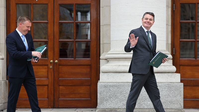 The Minister for Finance  was careful to keep his Fianna Fáil colleague Michael McGrath – who held the public expenditure brief  – in the loop. Photograph: Dara Mac Dónaill