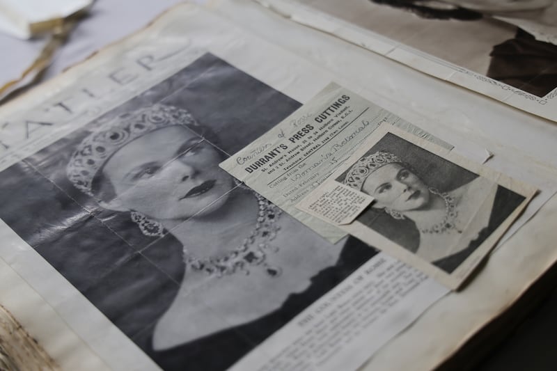 Scrapbook clipping shows Anne Parsons, Countess of Rosse. Photograph: Bryan O’Brien/The Irish Times