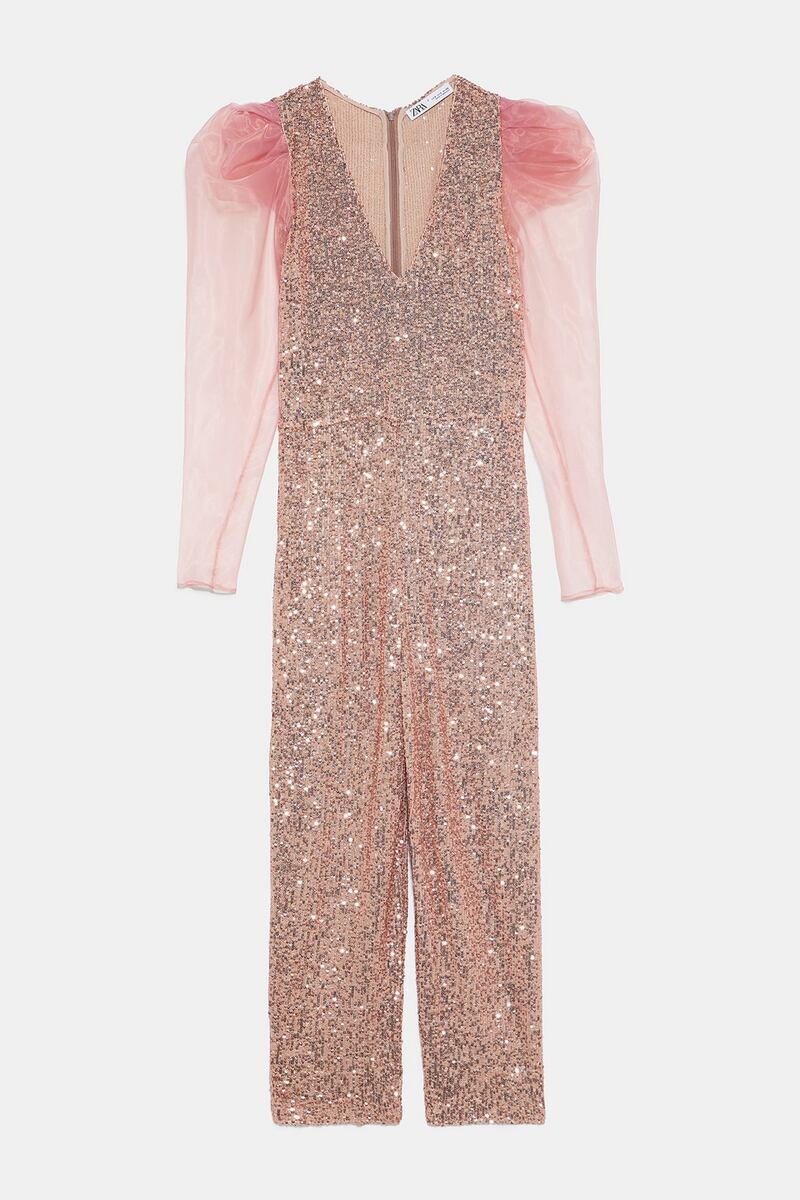 Sequinned organza jumpsuit €79.95 zara.com