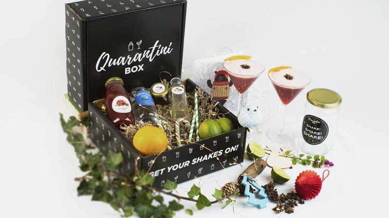The Quarantini Box  Christmas Cosmo kit by Catch Events.