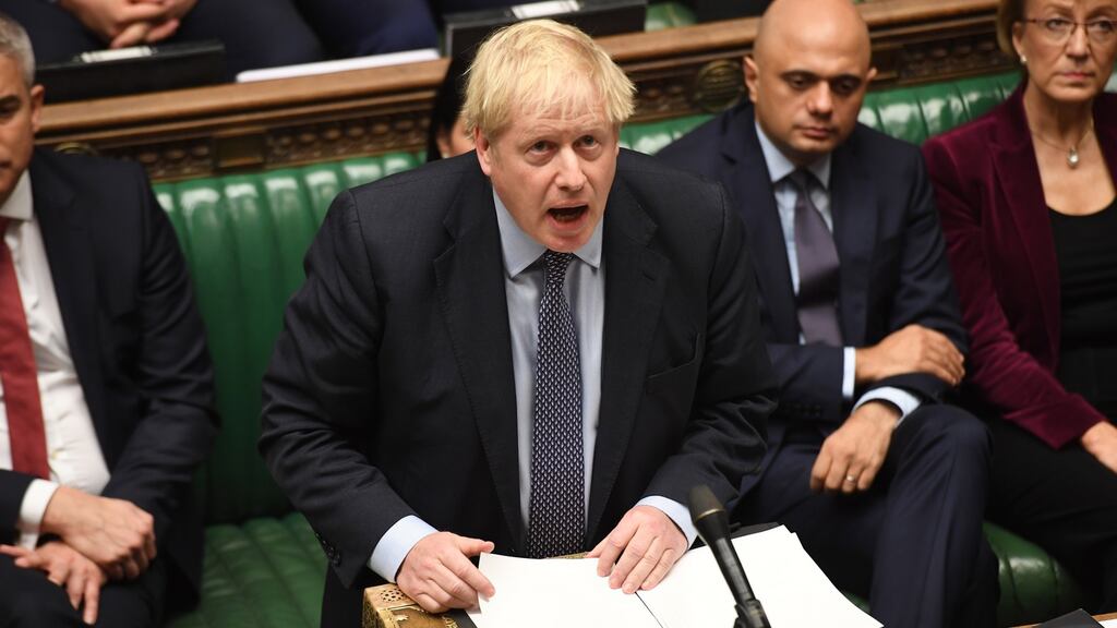 Despite Saturday’s setback, Boris Johnson remains in a strong position to get his deal through parliament and deliver Brexit but may struggle to do so by October 31st. Photograph: EPA/UK parliament/Jessica Taylor