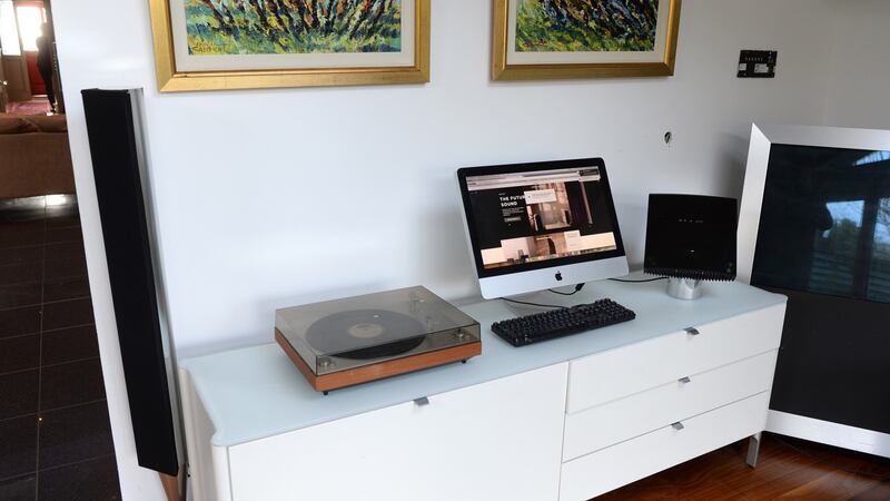 Audio/visual equipment at  Billy Peat’s family home. Photograph: Dara Mac Donaill