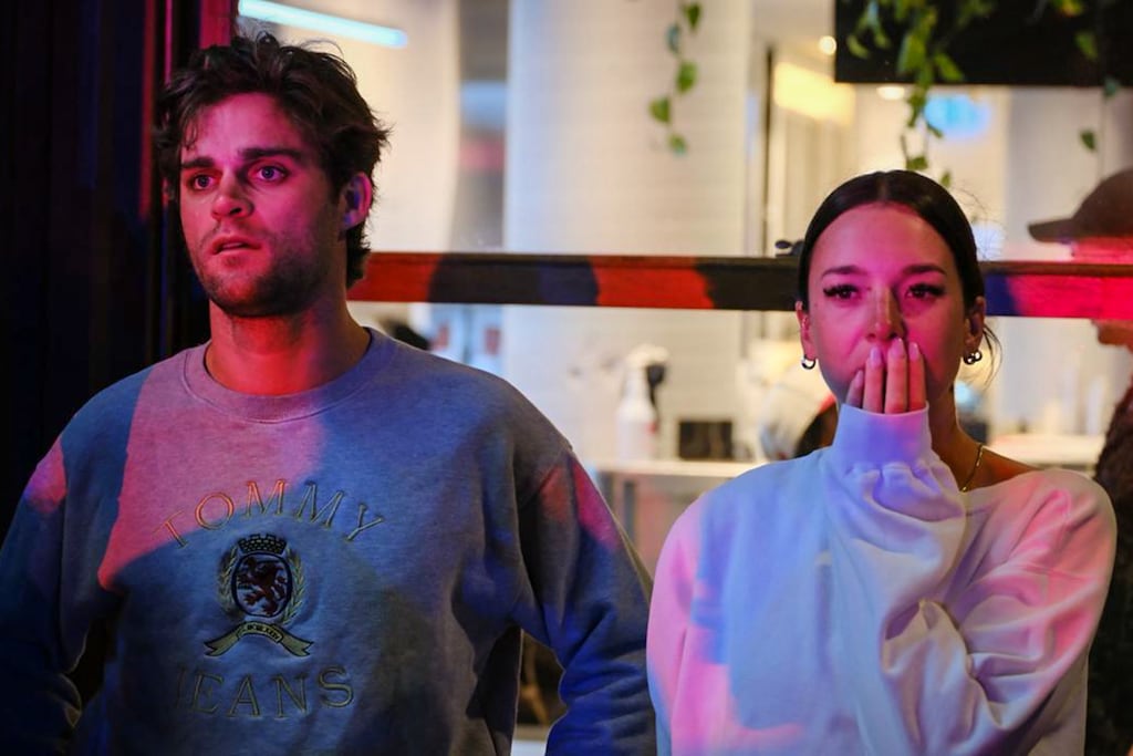 Members of the public look at the scene at Bondi Beach in Sydney, Australia, after a mass shooting on Sunday. Photograph: George Chan/Getty Images