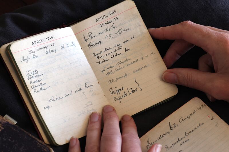 The diaries make little mention of momentous events. Photograph: Dara Mac Dónaill






