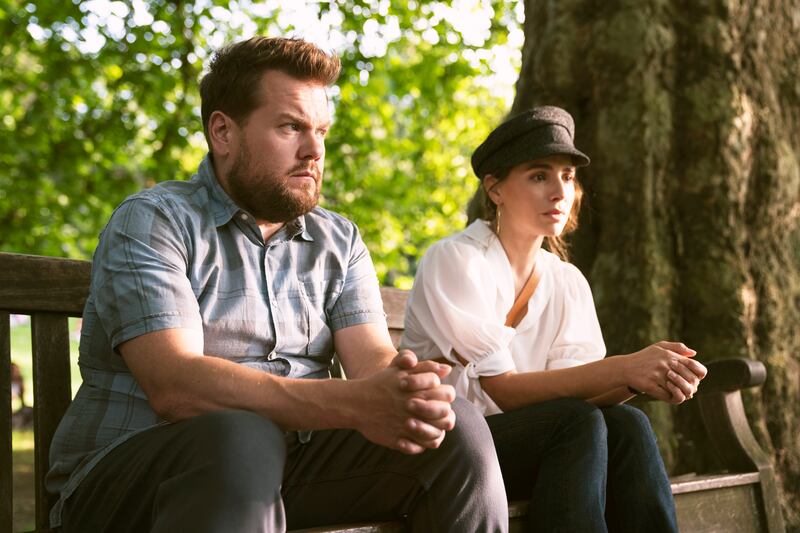 James Corden and Melia Kreiling in Mammals. Photograph: Luke Varley