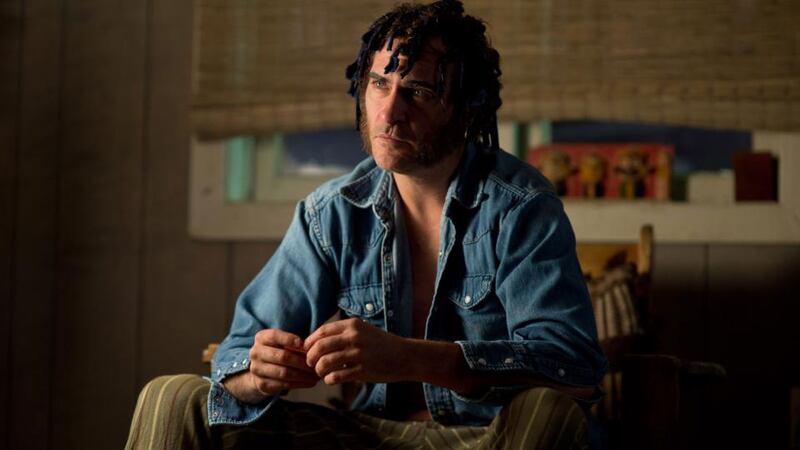 Joaquin Phoenix as the chemically confused   “Doc” Sportello in ‘Inherent Vice’