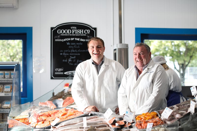 Donagh Good with his dad Denis Good, who founded The Good Fish Company