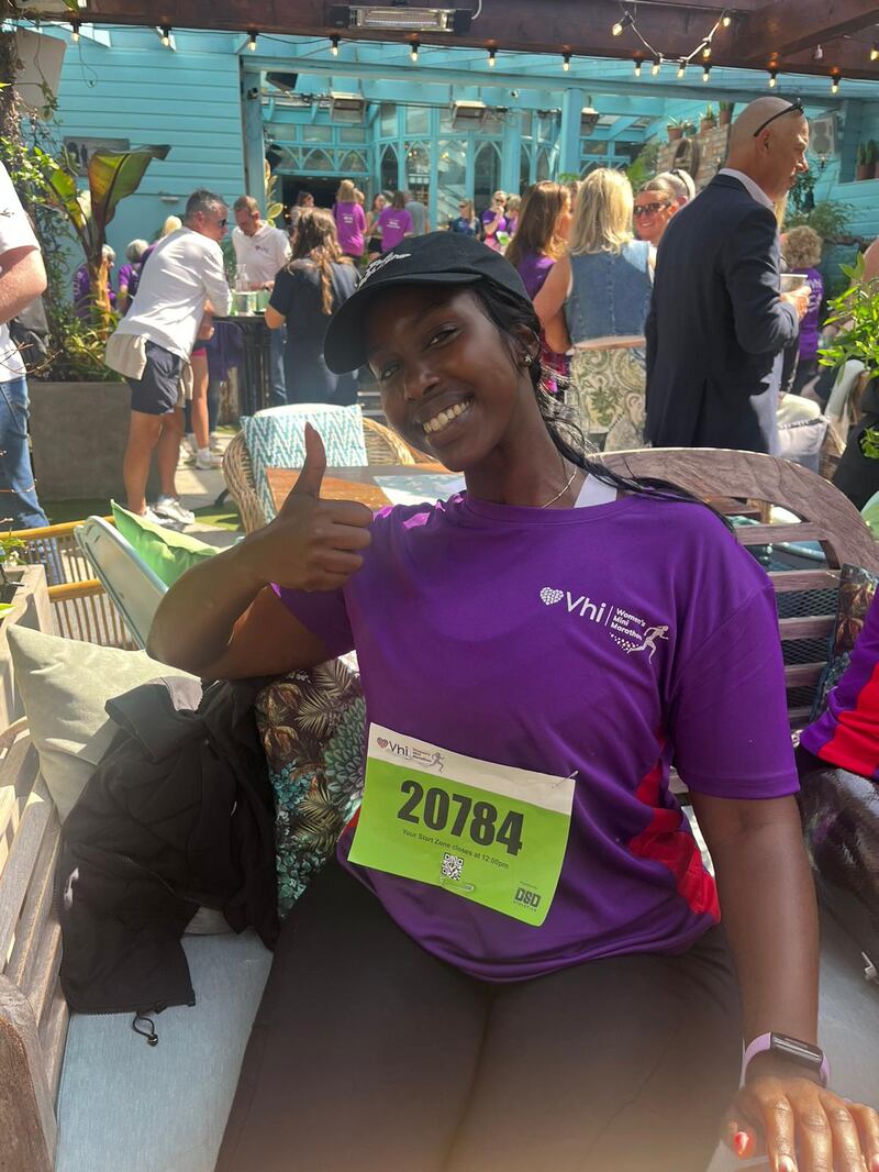The presenter of the Six O'Clock Show on Virgin Media Katja Mia was running the marathon for the second year as a Vhi ambassador.