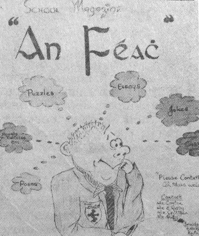 A drawing by Ann Lovett for her school magazine “Feach” which was reproduced in   the “Longford Leader”