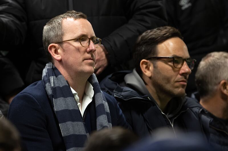 FAI interim chief executive David Courell and director of football Marc Canham. Photograph: Morgan Treacy/Inpho