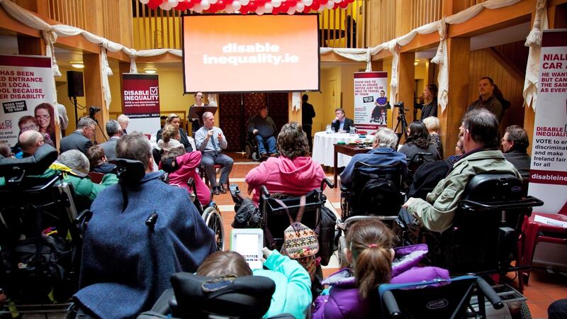 The Disable Inequality  campaign is calling on the next government to establish a cabinet minister for disability inclusion. Photograph: Paul Sherwood