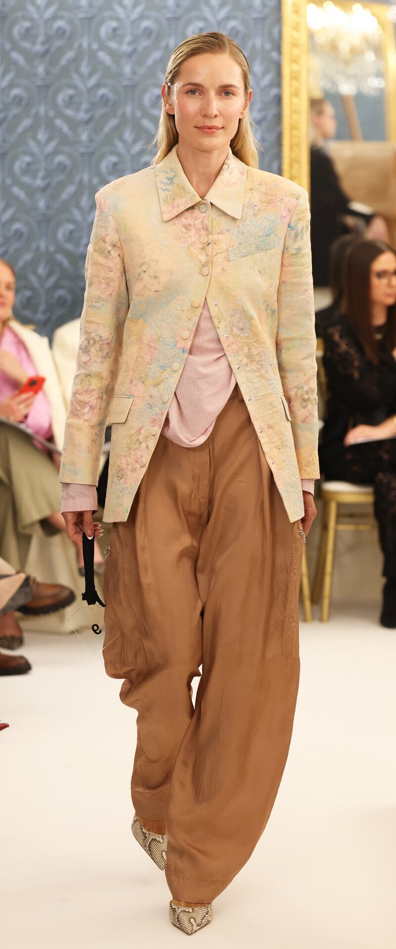 Jacket, €1,595, and trousers, €545, both Dries Van Noten
